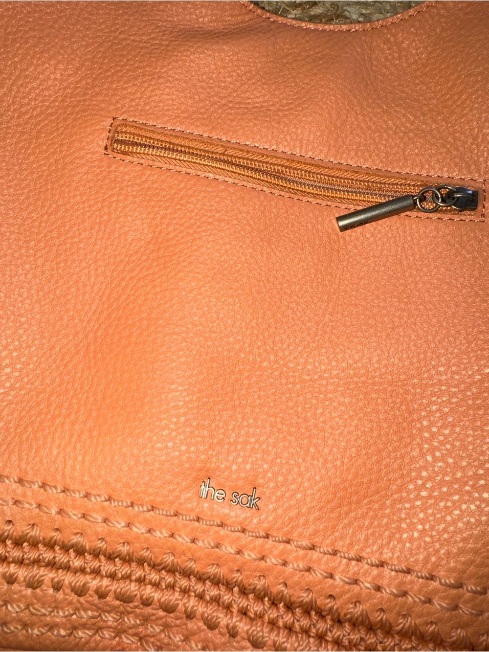 The Sak Coral Leather Tote with Braided Base Detail - Picture 6 of 9